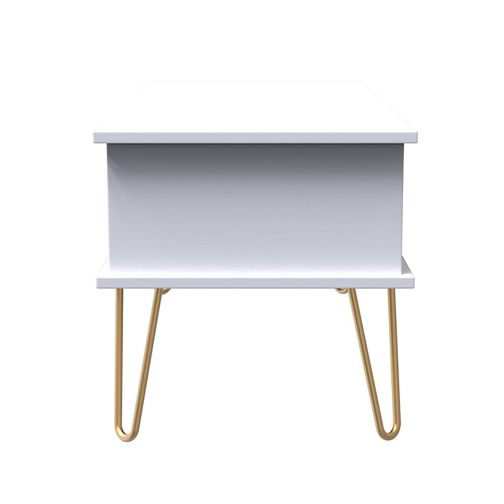 Cube Ready assembled Matt duck egg & white 1 Drawer Small Coffee table (H)455mm (W)905mm (D)395mm