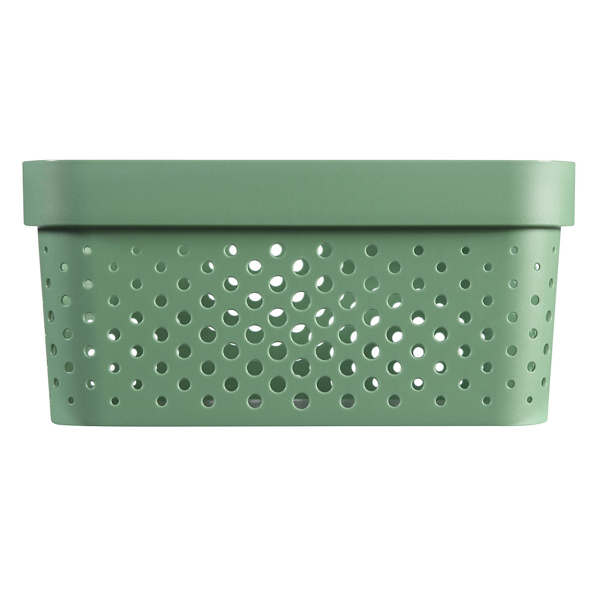 Curver Infinity Dots Green Plastic Stackable Storage basket (H)12cm (W)18cm (D)26cm