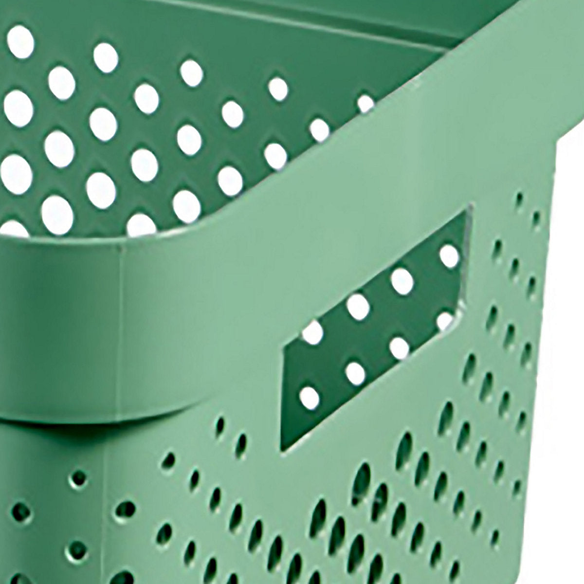 Curver Infinity Dots Green Plastic Stackable Storage basket (H)12cm (W)18cm (D)26cm