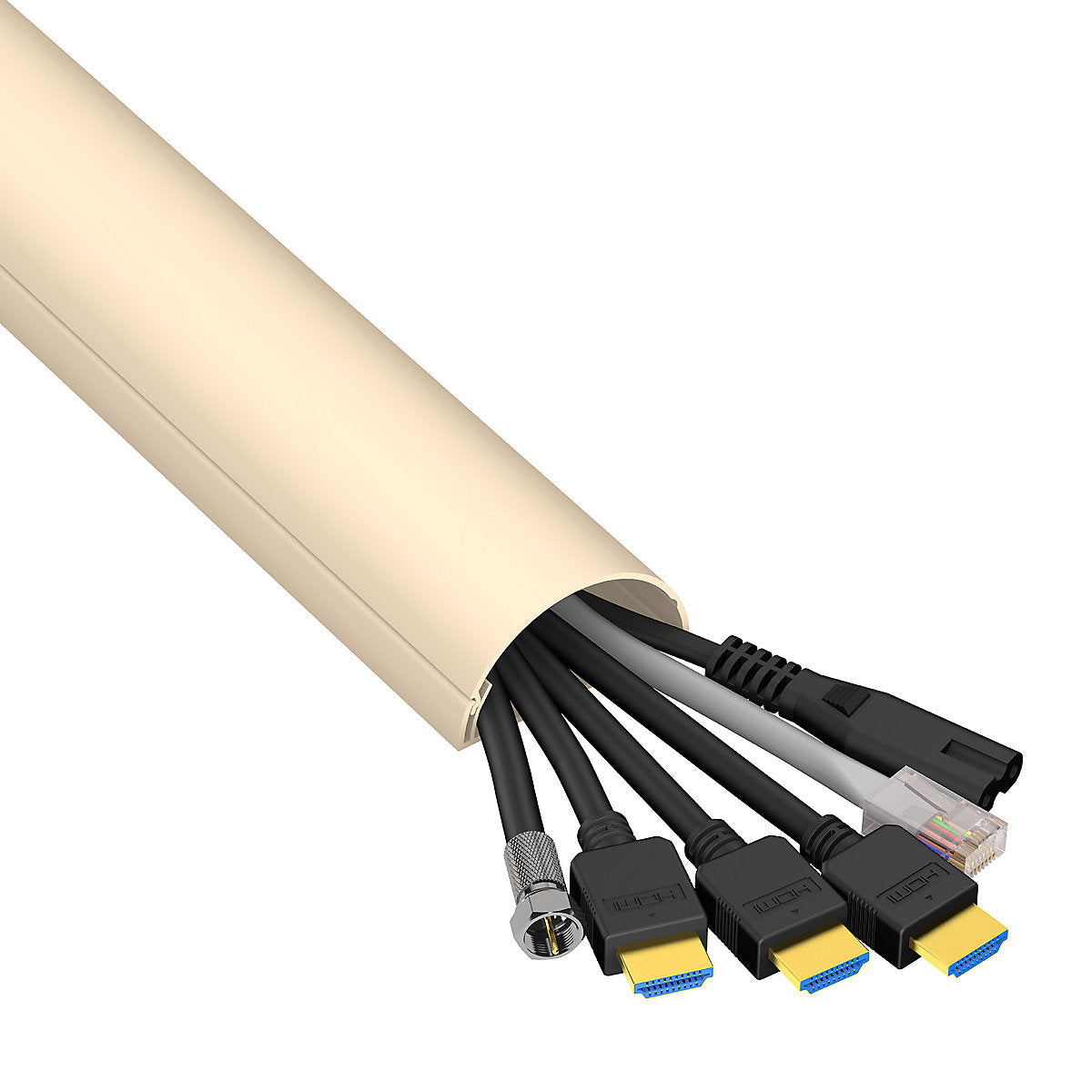 D-Line Magnolia Semi-circle Decorative trunking (D)25mm