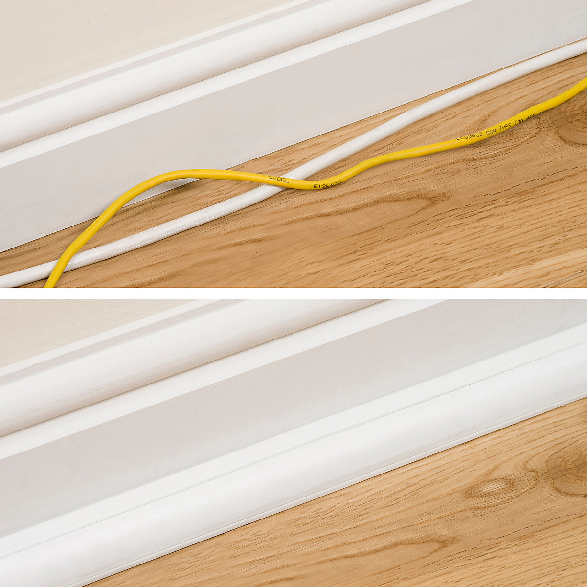 D-Line White Quarter-circle Decorative trunking, Pack of 4