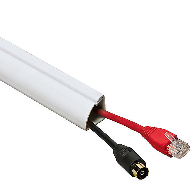 D-Line White Quarter-circle Trunking length,(W)22mm (L)2m (H)22mm