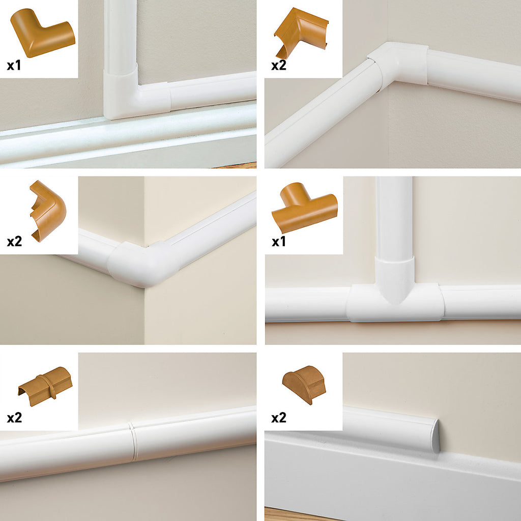 D-Line Wood effect Mini 10 Piece Accessory pack (D)15mm, (W)30mm