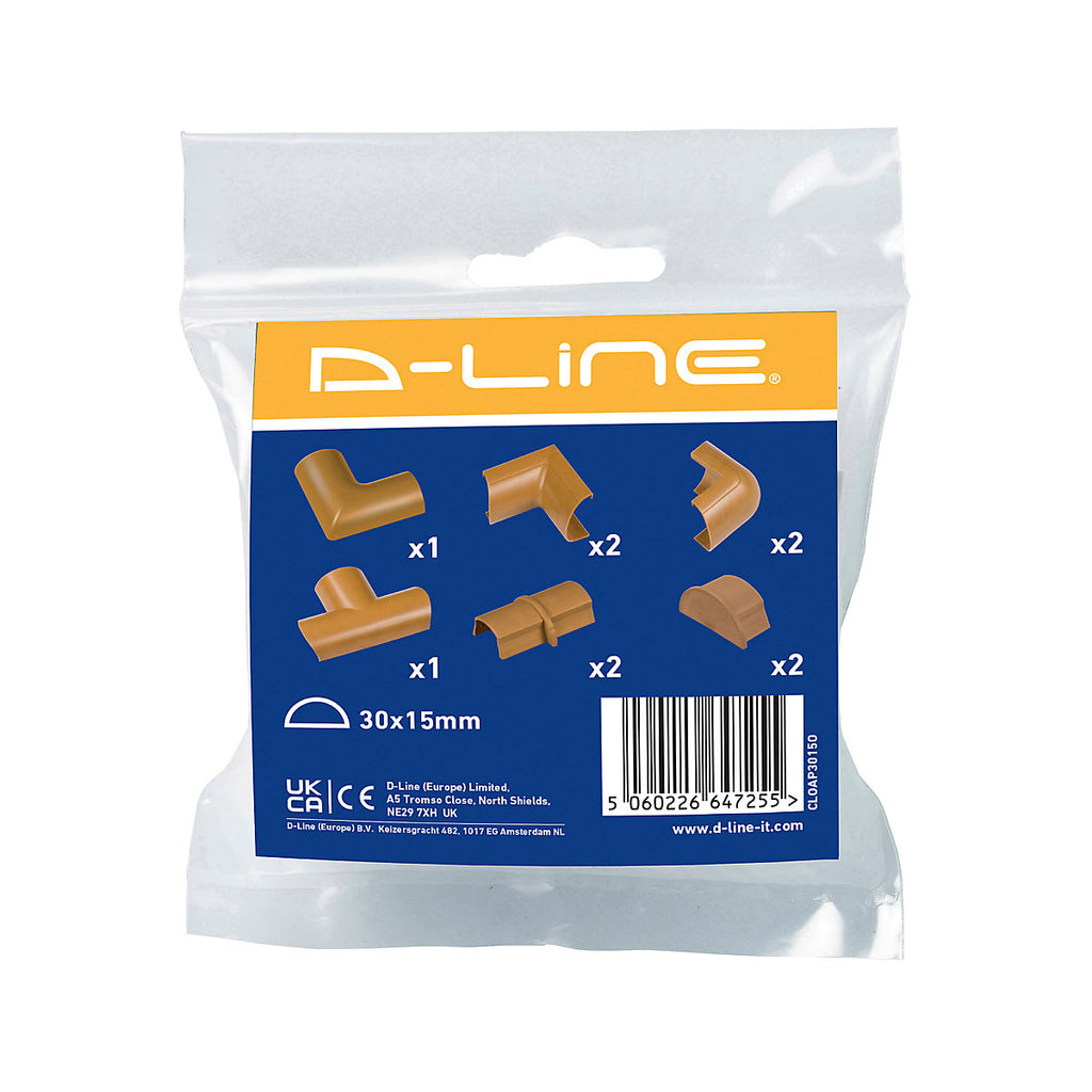 D-Line Wood effect Mini 10 Piece Accessory pack (D)15mm, (W)30mm