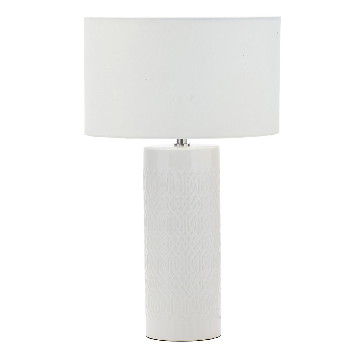 Dactyl Embossed ceramic White Table light