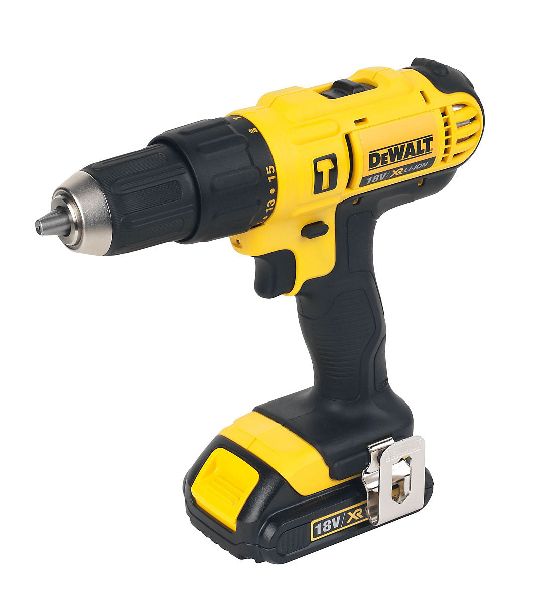 DeWalt XR 18V Li-ion Brushed Cordless Combi drill (2 x 1.5Ah) - DCD776S2T-GB - Refurbished