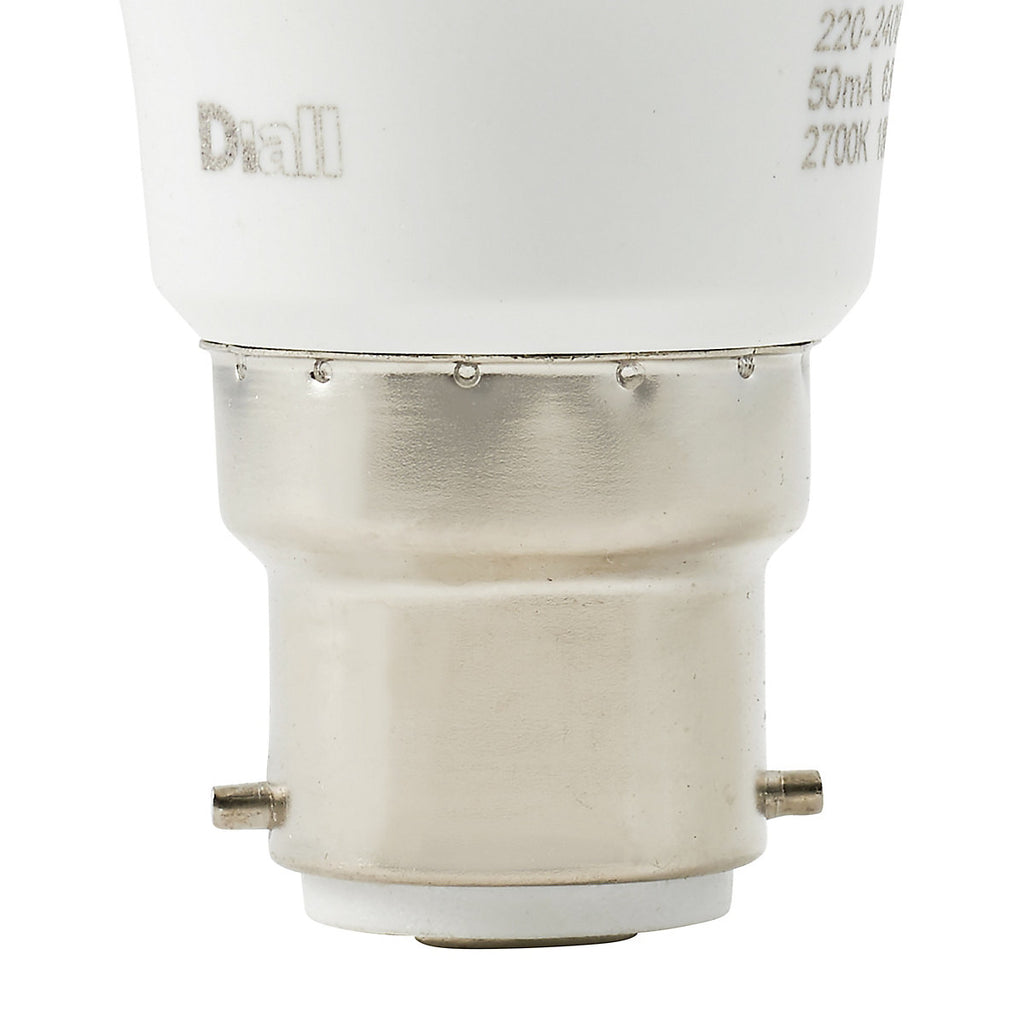 Diall B22 7.3W 806lm 240° White A60 Neutral white LED Light bulb