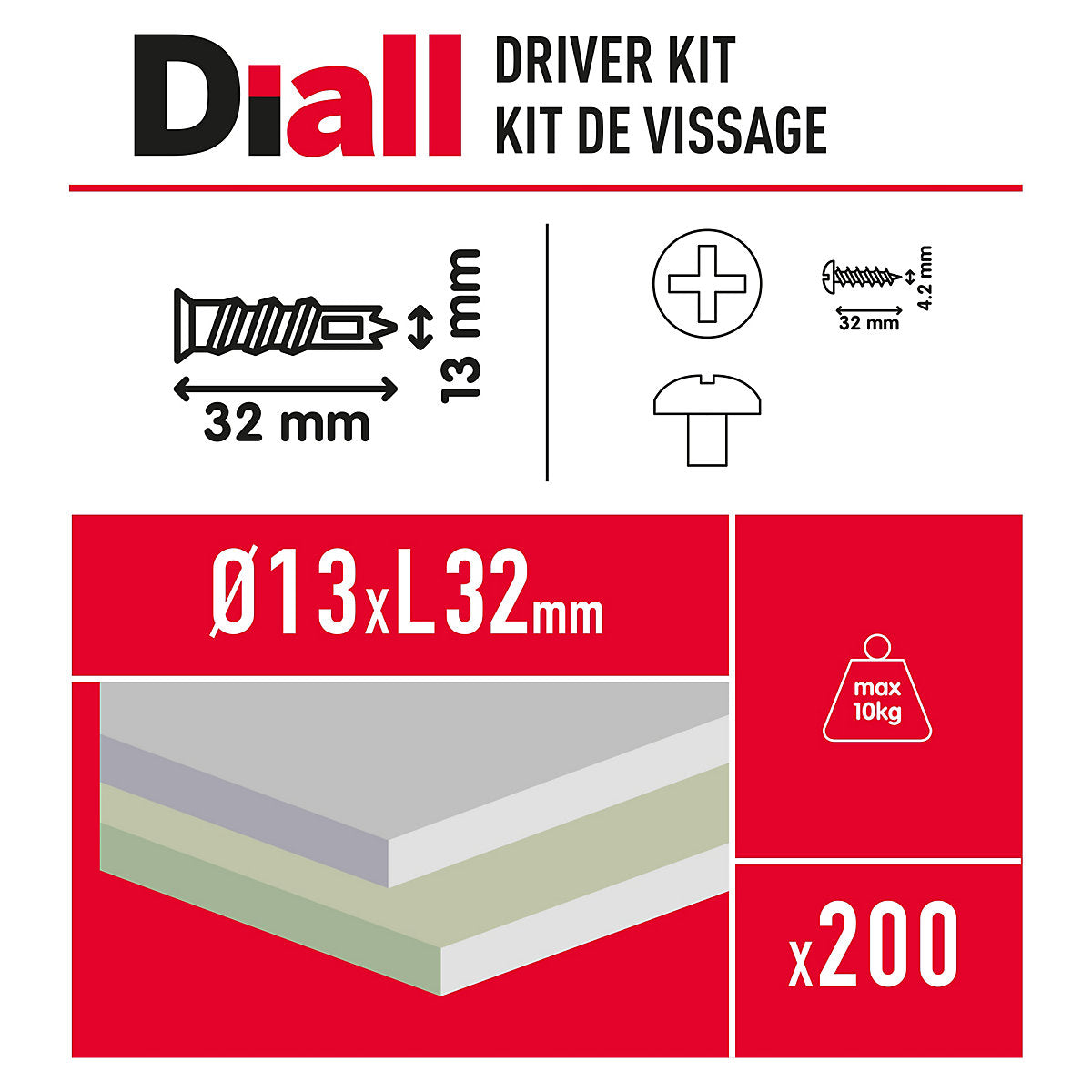 Diall Driver kit with screwdriver