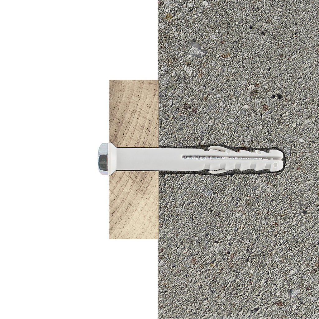 Diall Hex Frame fixing (Dia)10mm (L)140mm, Pack of 6