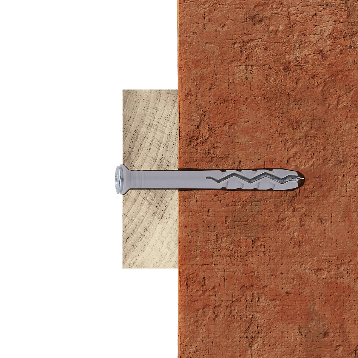 Diall PZ Countersunk Hammer fixing (Dia)6mm (L)40mm, Pack of 20