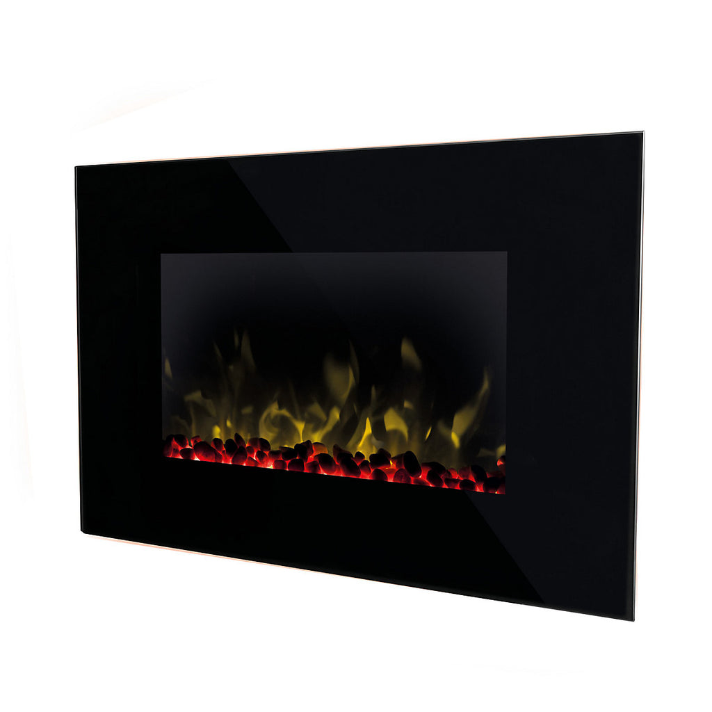 Dimplex Toluca Black Wall-mounted Fire (H)54cm (W)82cm (D)15.5cm