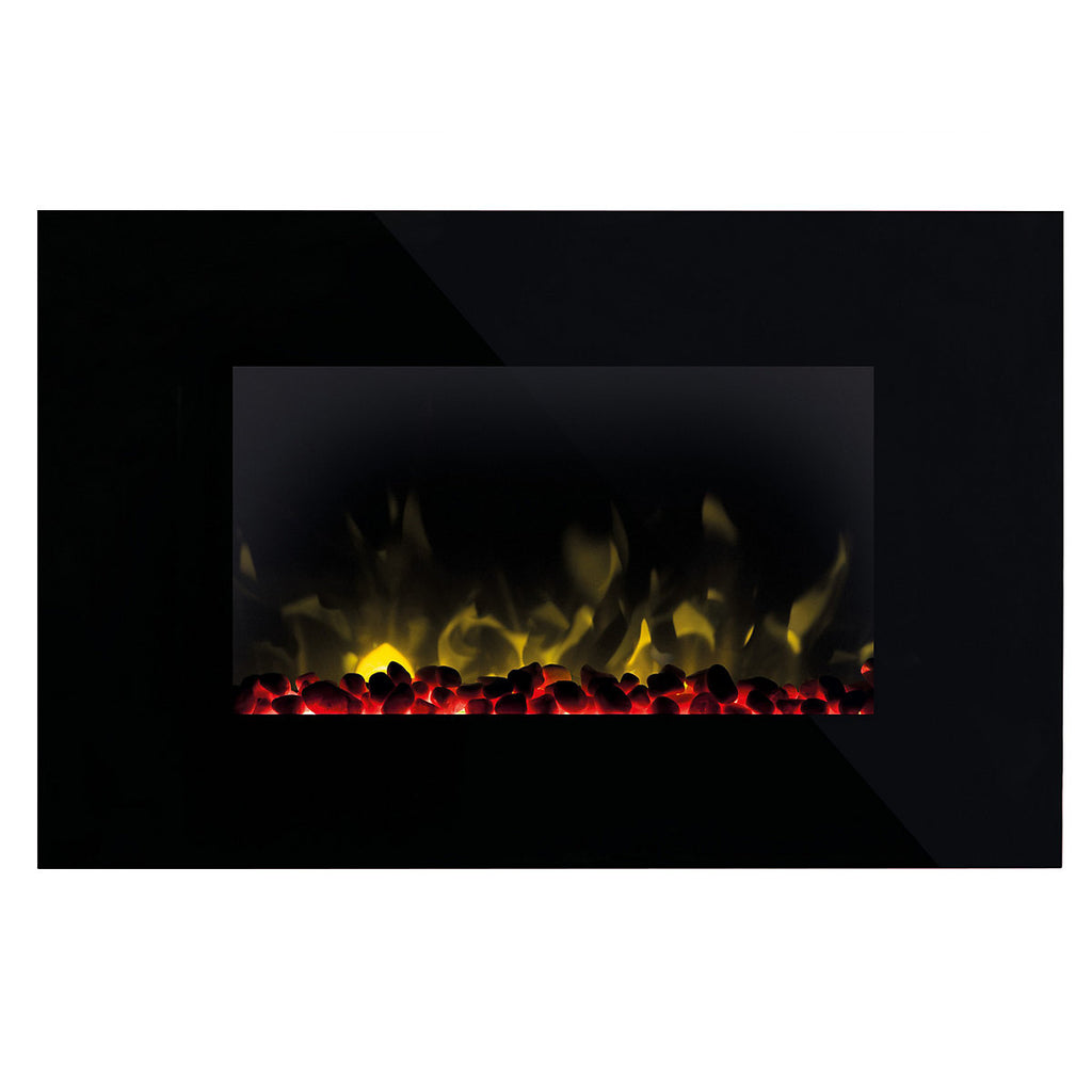 Dimplex Toluca Black Wall-mounted Fire (H)54cm (W)82cm (D)15.5cm