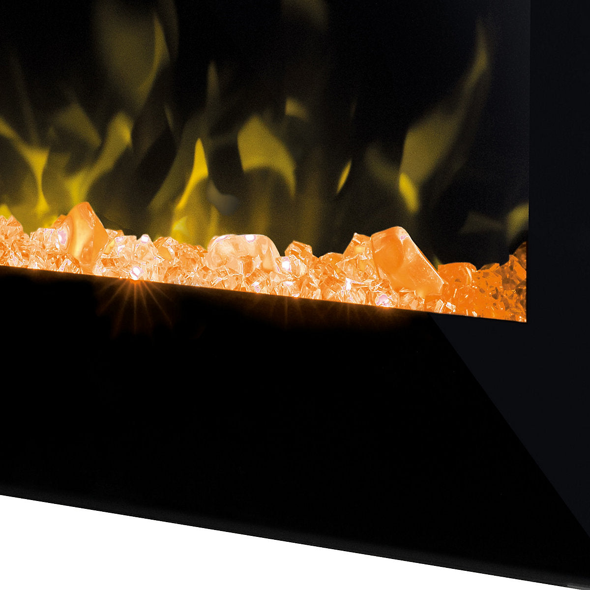 Dimplex Toluca Black Wall-mounted Fire (H)54cm (W)82cm (D)15.5cm