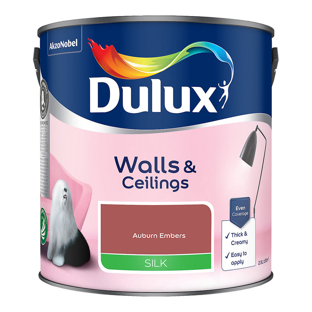 Dulux Auburn Embers Silk Wall & ceiling Emulsion paint, 2.5L
