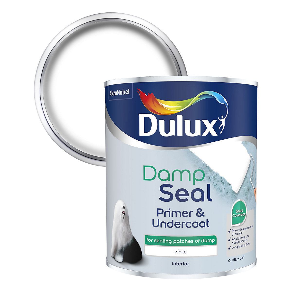 Dulux Damp Seal White Matt Wall & ceiling Primer & undercoat, 750ml