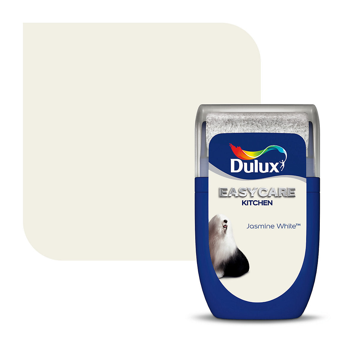 Dulux Easycare Kitchen Jasmine white Matt Wall & ceiling Emulsion paint, 30ml Tester pot