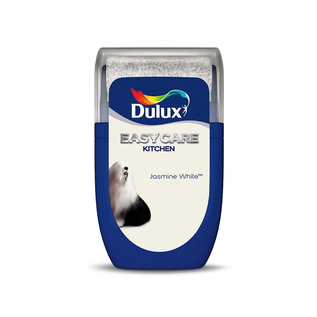 Dulux Easycare Kitchen Jasmine white Matt Wall & ceiling Emulsion paint, 30ml Tester pot