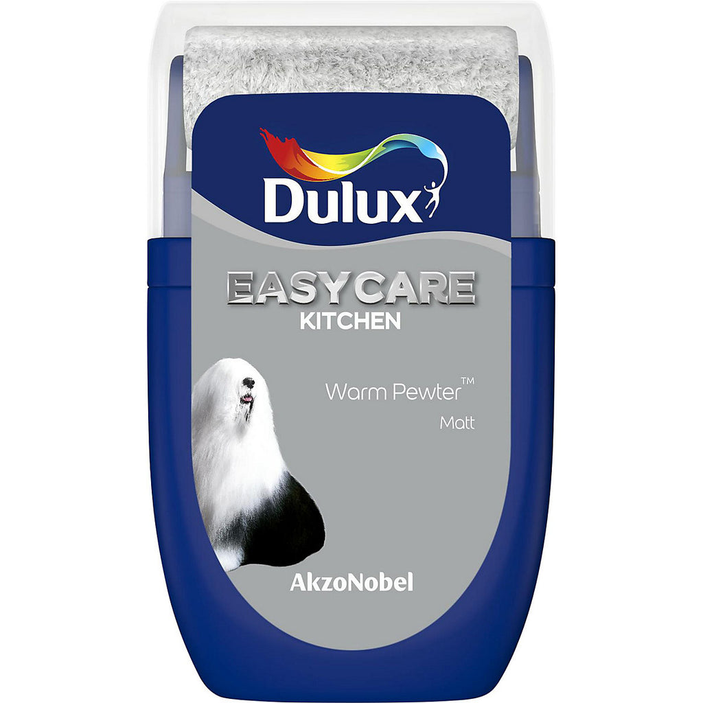 Dulux Easycare Kitchen Warm pewter Matt Wall & ceiling Emulsion paint, 30ml Tester pot