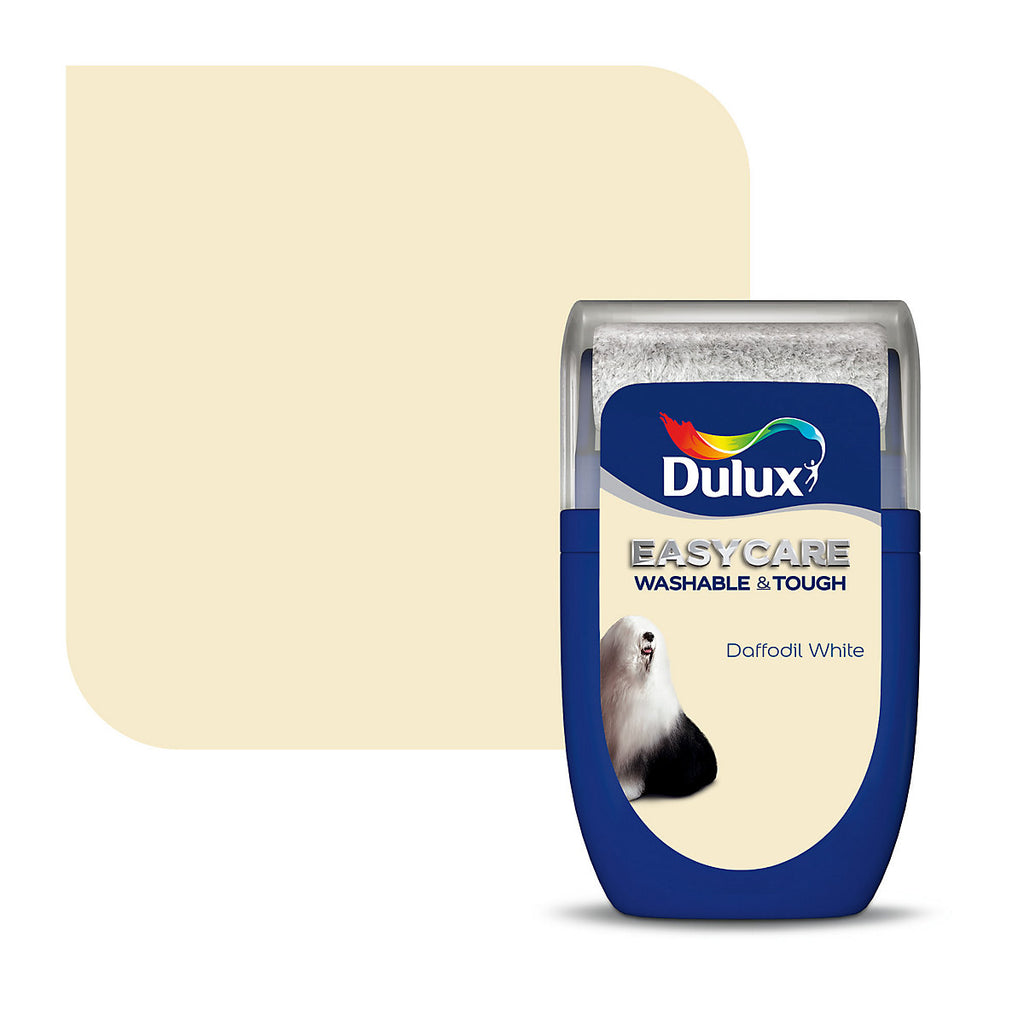 Dulux Easycare Washable & Tough Daffodil white Matt Wall & ceiling Emulsion paint, 30ml Tester pot