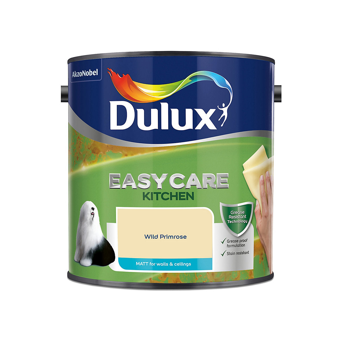 Dulux Easycare Wild primrose Matt Wall & ceiling Emulsion paint, 2.5L
