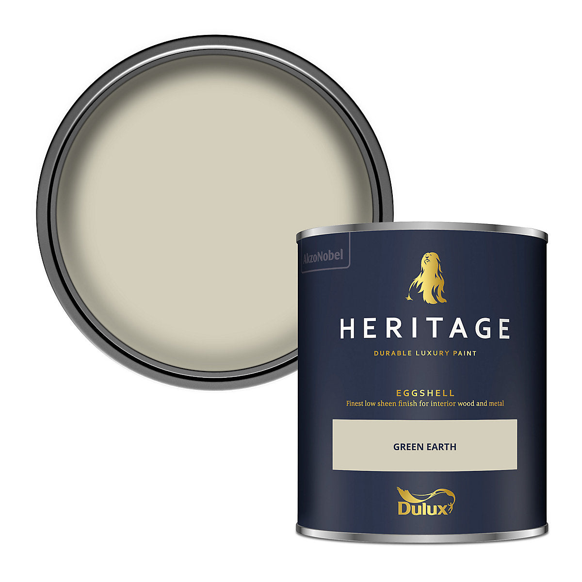 Dulux Heritage Green Earth Eggshell Interior Metal & wood paint, 750ml