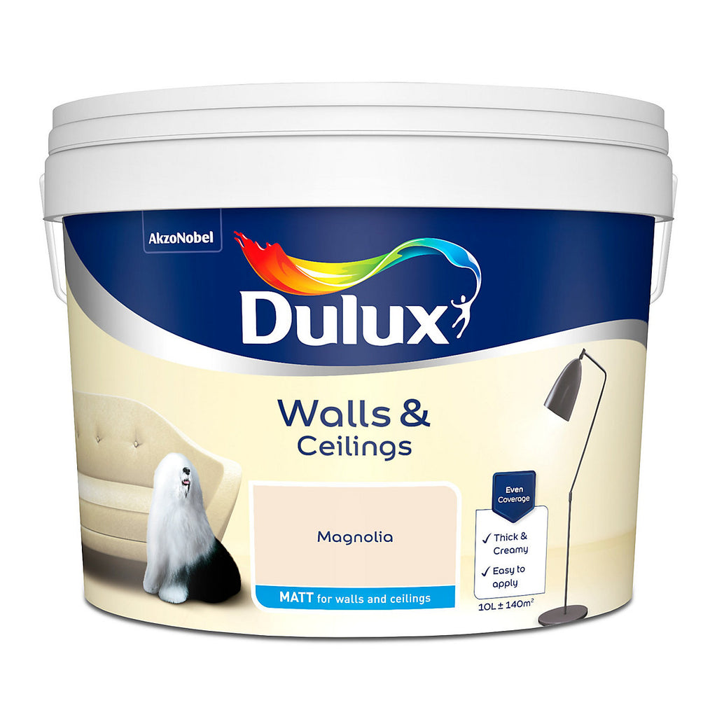 Dulux Magnolia Matt Emulsion paint, 10L