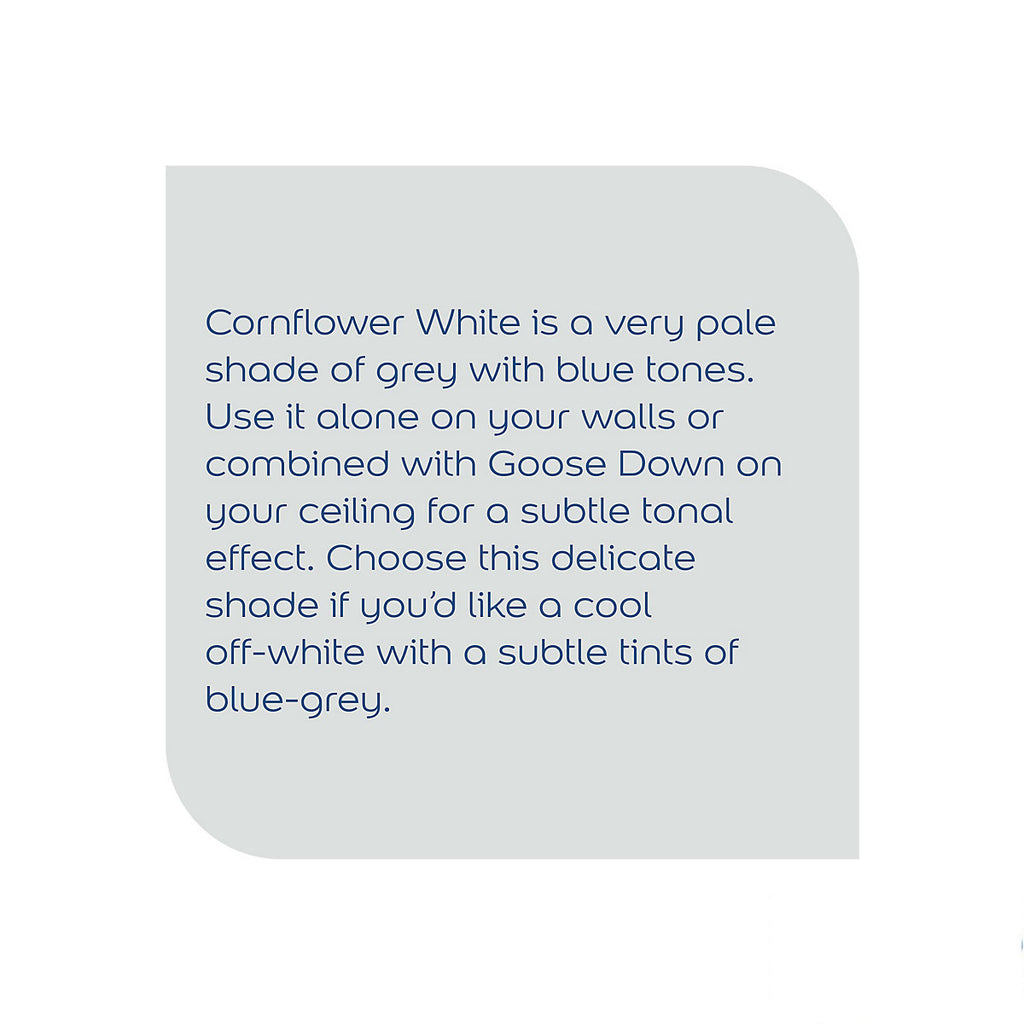 Dulux Natural hints Cornflower white Matt Emulsion paint, 2.5L