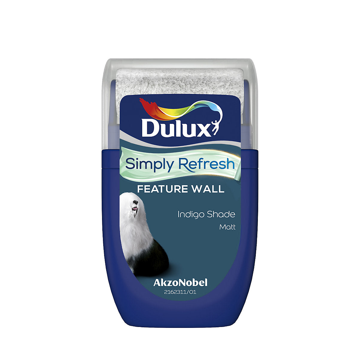 Dulux One coat Indigo shade Matt Emulsion paint, 30ml