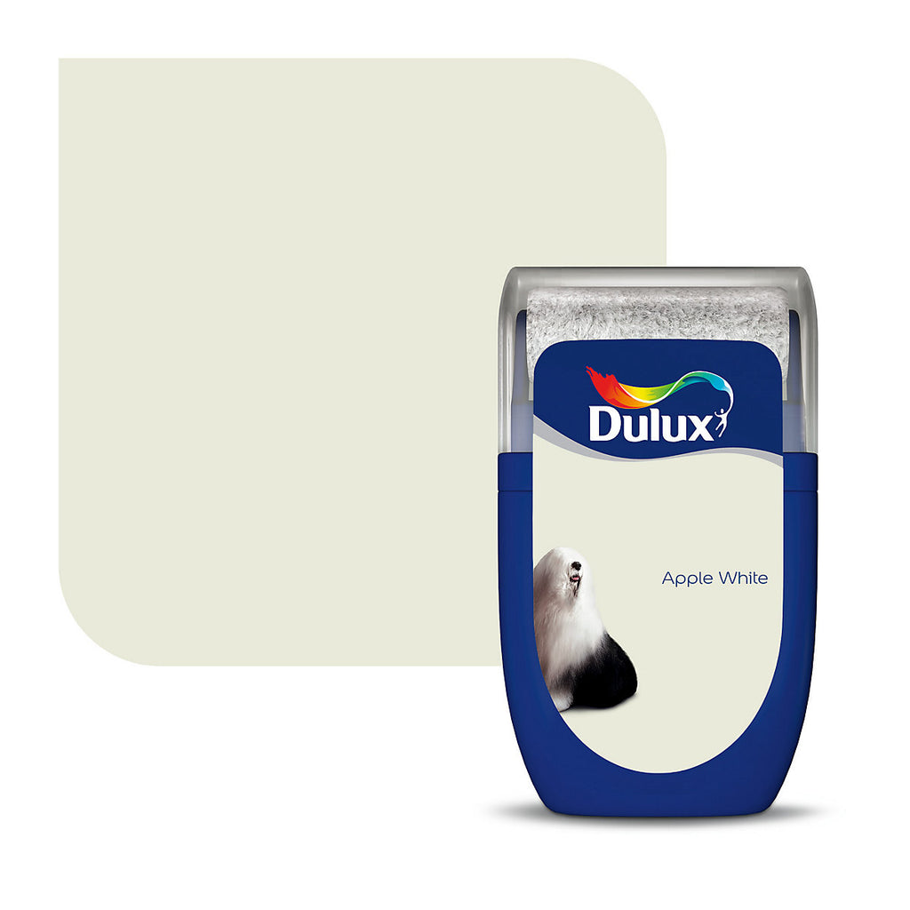 Dulux Standard Apple white Matt Wall & ceiling Emulsion paint, 30ml Tester pot