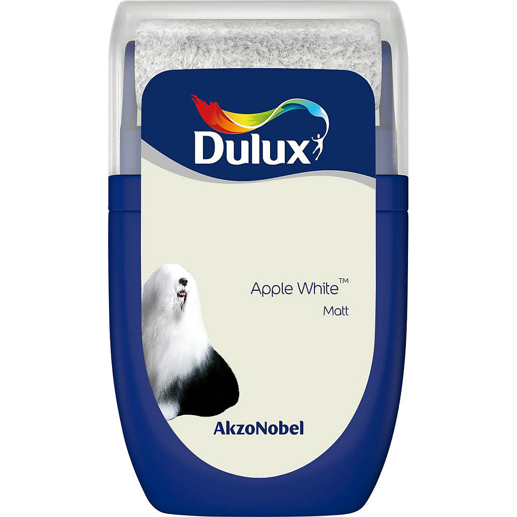Dulux Standard Apple white Matt Wall & ceiling Emulsion paint, 30ml Tester pot