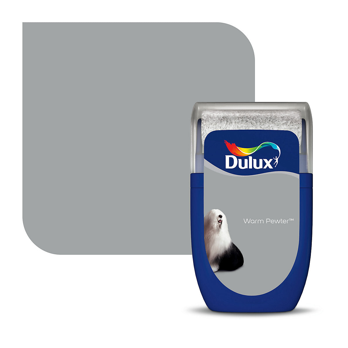 Dulux Standard Warm pewter Matt Wall & ceiling Emulsion paint, 30ml Tester pot