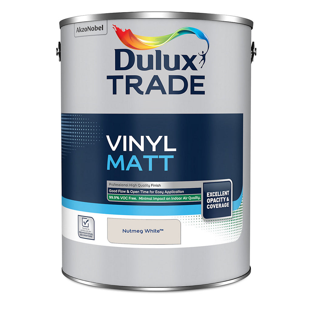 Dulux Trade Nutmeg White Velvet matt Wall paint, 5L