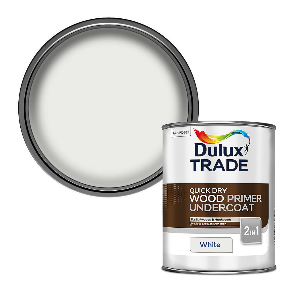 Dulux Trade White Wood Primer & undercoat, 1L