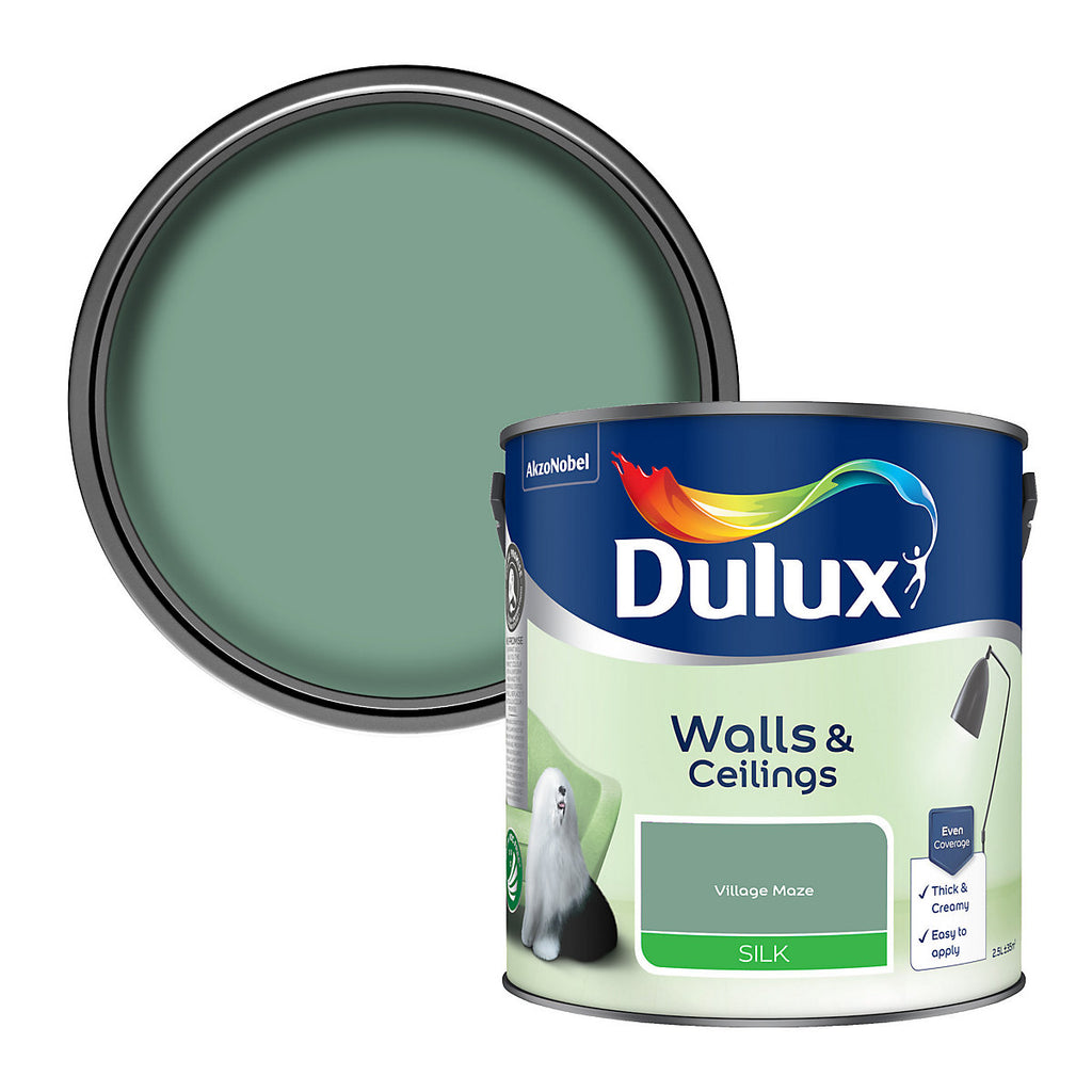 Dulux Village Maze Silk Wall & ceiling Emulsion paint, 2.5L