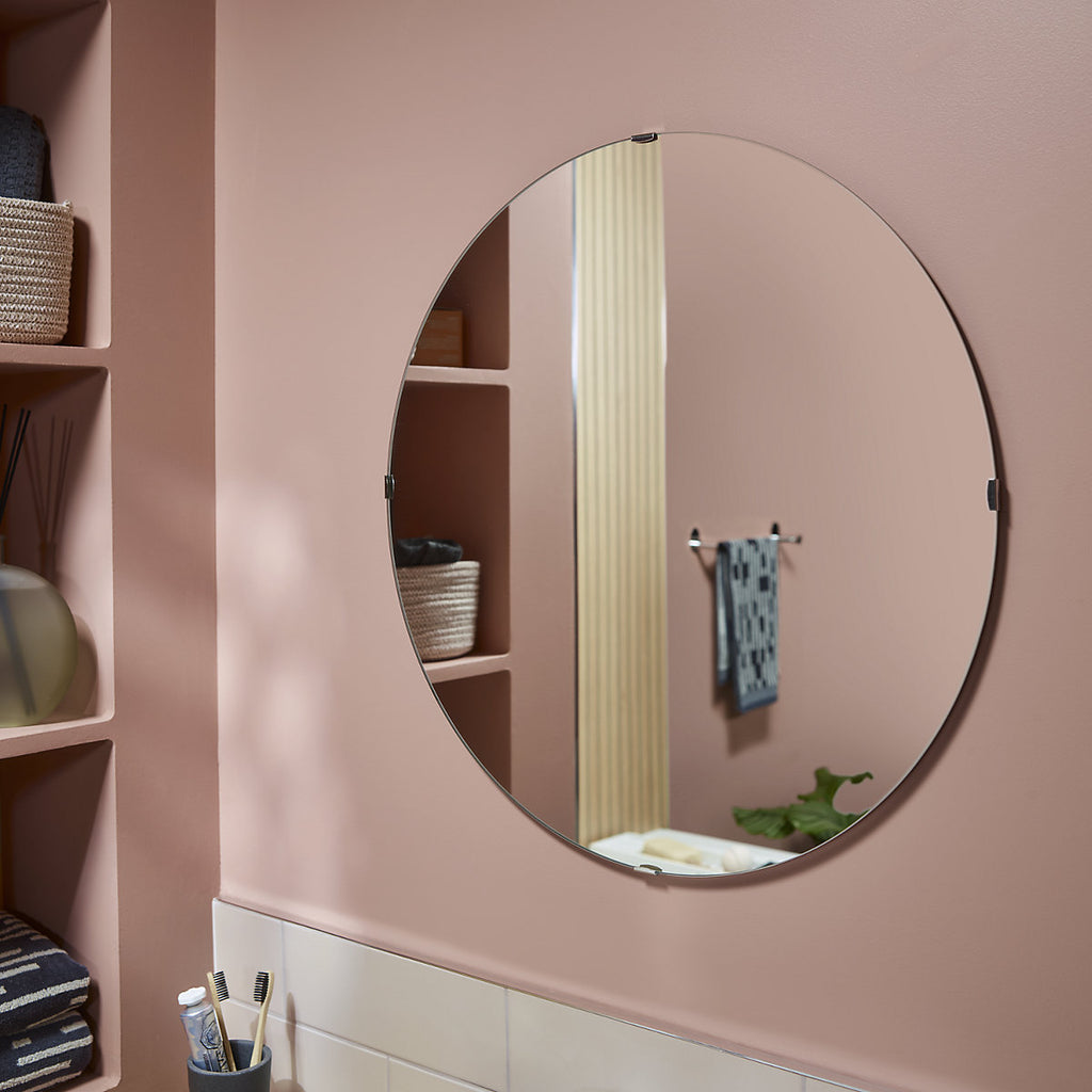 Dunnet Round Wall-mounted Any room Mirror (W)60cm