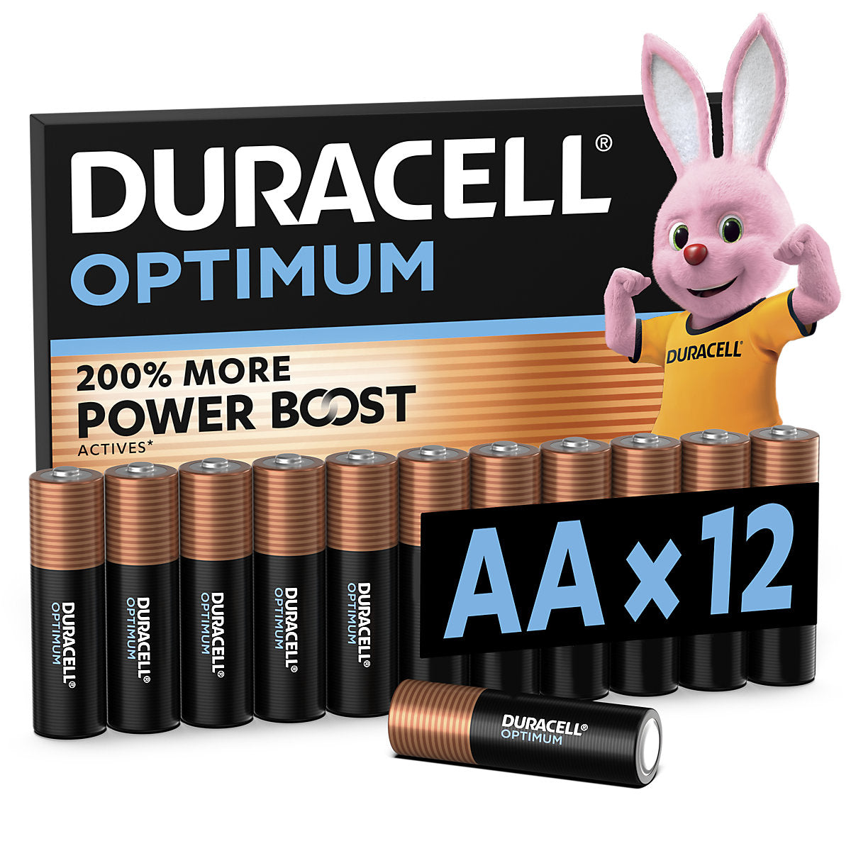 Duracell Optimum 1.5V AA Batteries, Pack of 12