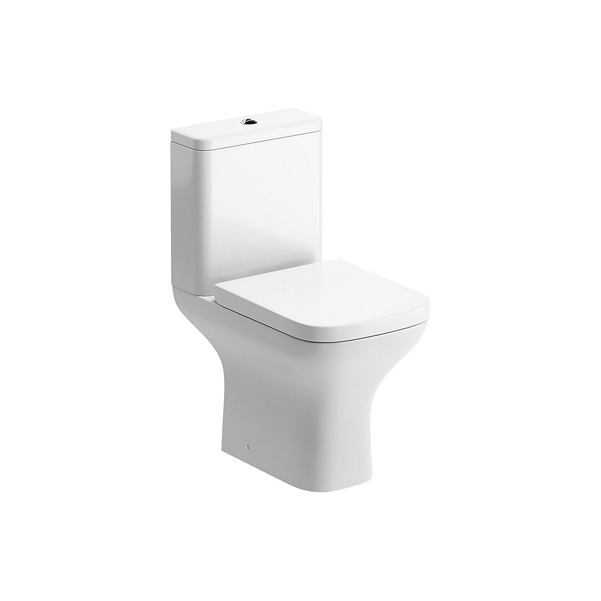 * Durleigh White Rimless Open back Toilet set with Soft close seat & Close coupled cistern