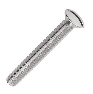 Easydrive Slotted Raised-countersunk Nickel-plated Brass Electrical Screw (Dia)3.5mm (L)50mm, Pack of 50
