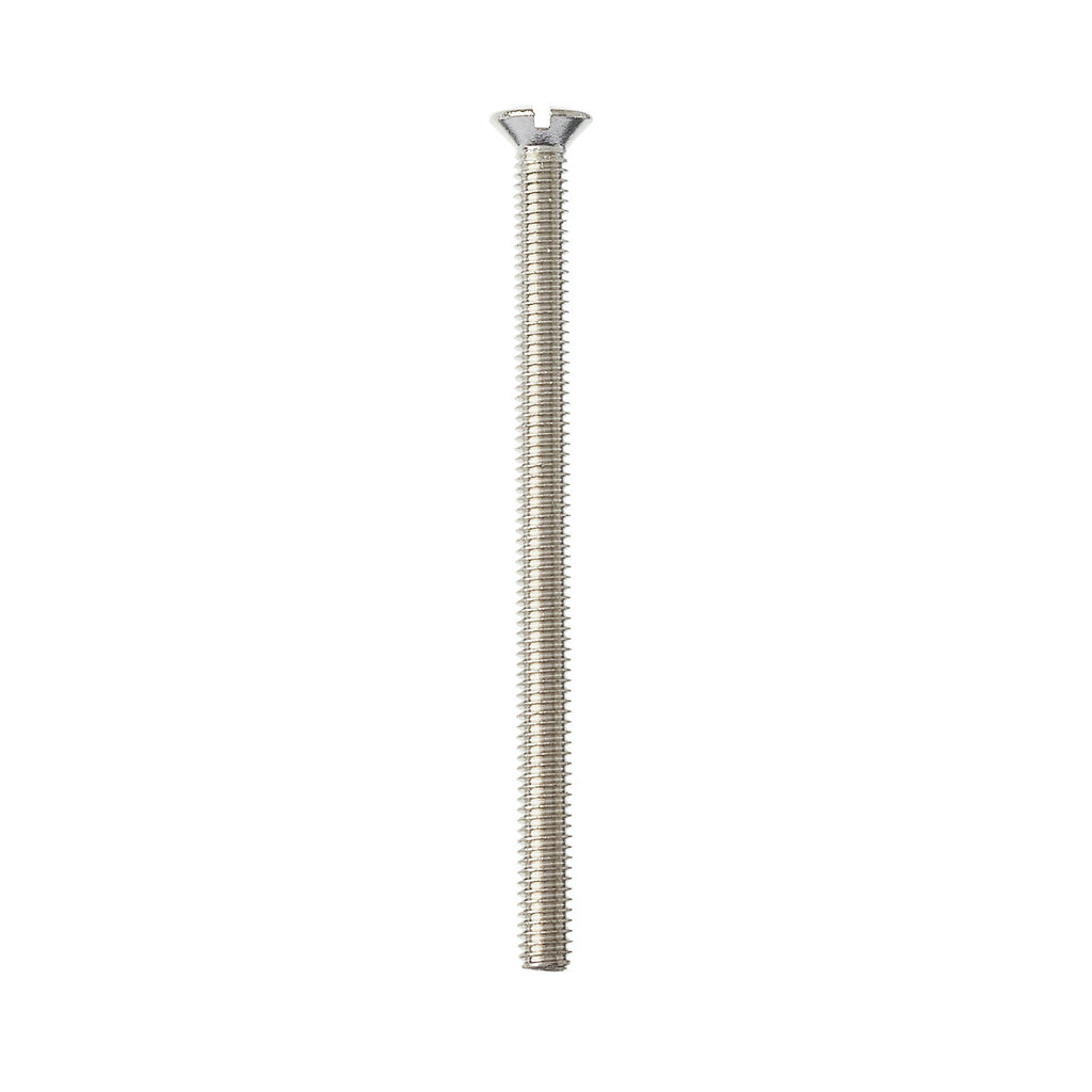 Easydrive Slotted Raised-countersunk Nickel-plated Brass Electrical Screw (Dia)3.5mm (L)50mm, Pack of 50