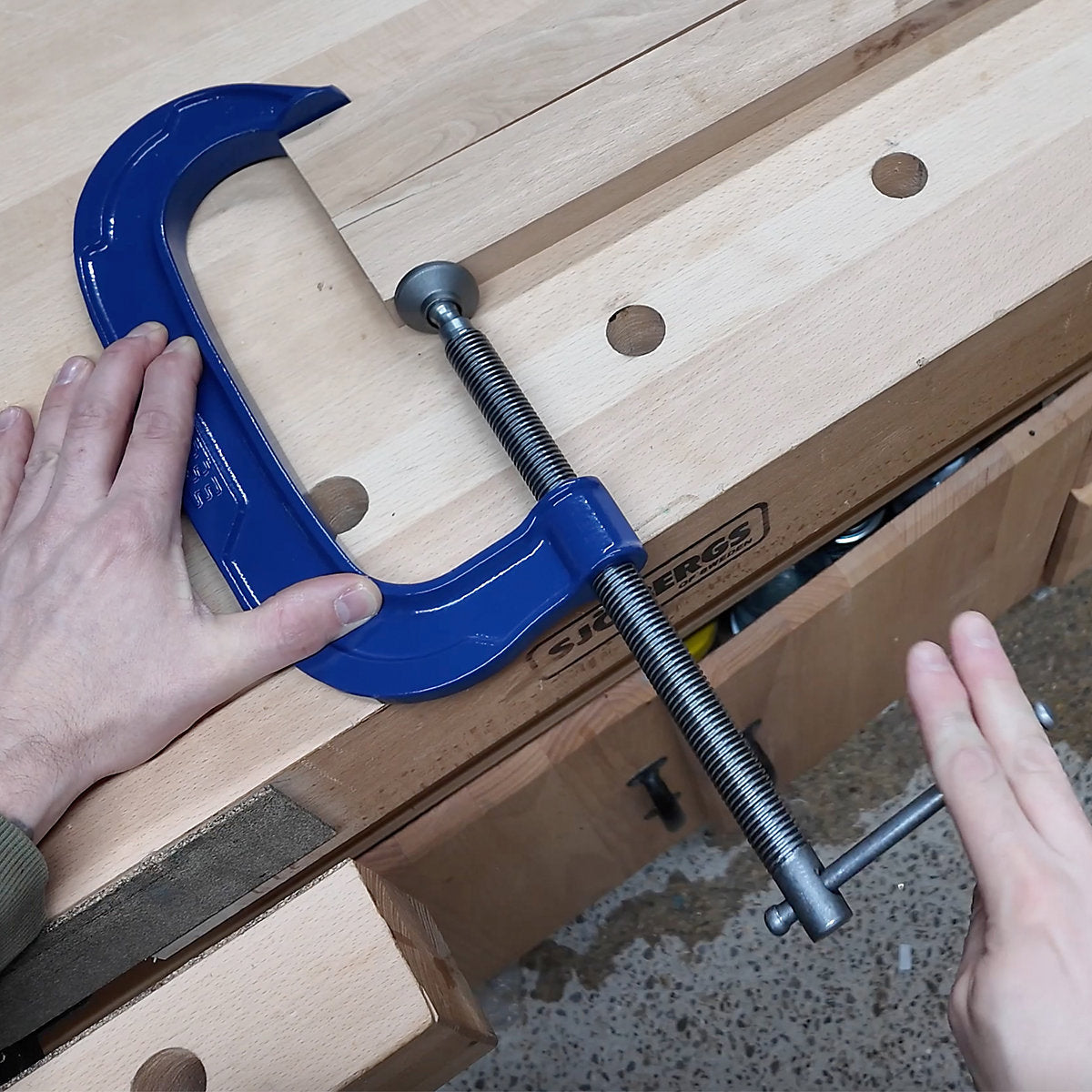Eclipse Professional Tools 200mm Blue Iron G-clamp - E20-8
