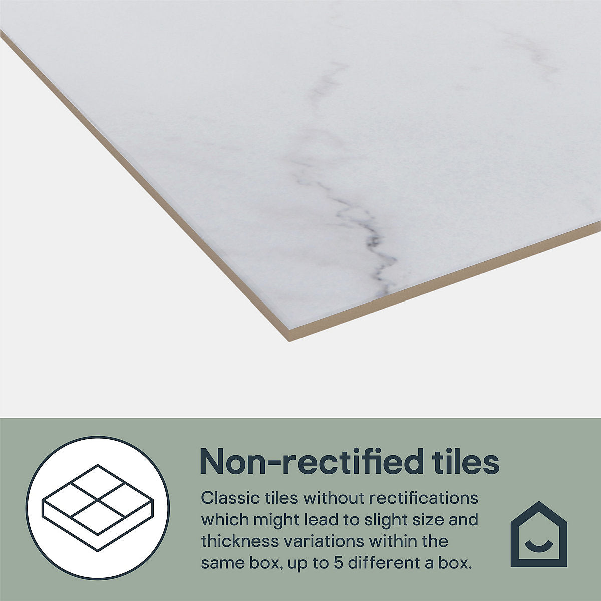 Elegance Marble White & grey Matt Marble effect Porcelain Indoor Wall & floor Tile, Pack of 3, (L)600mm (W)600mm
