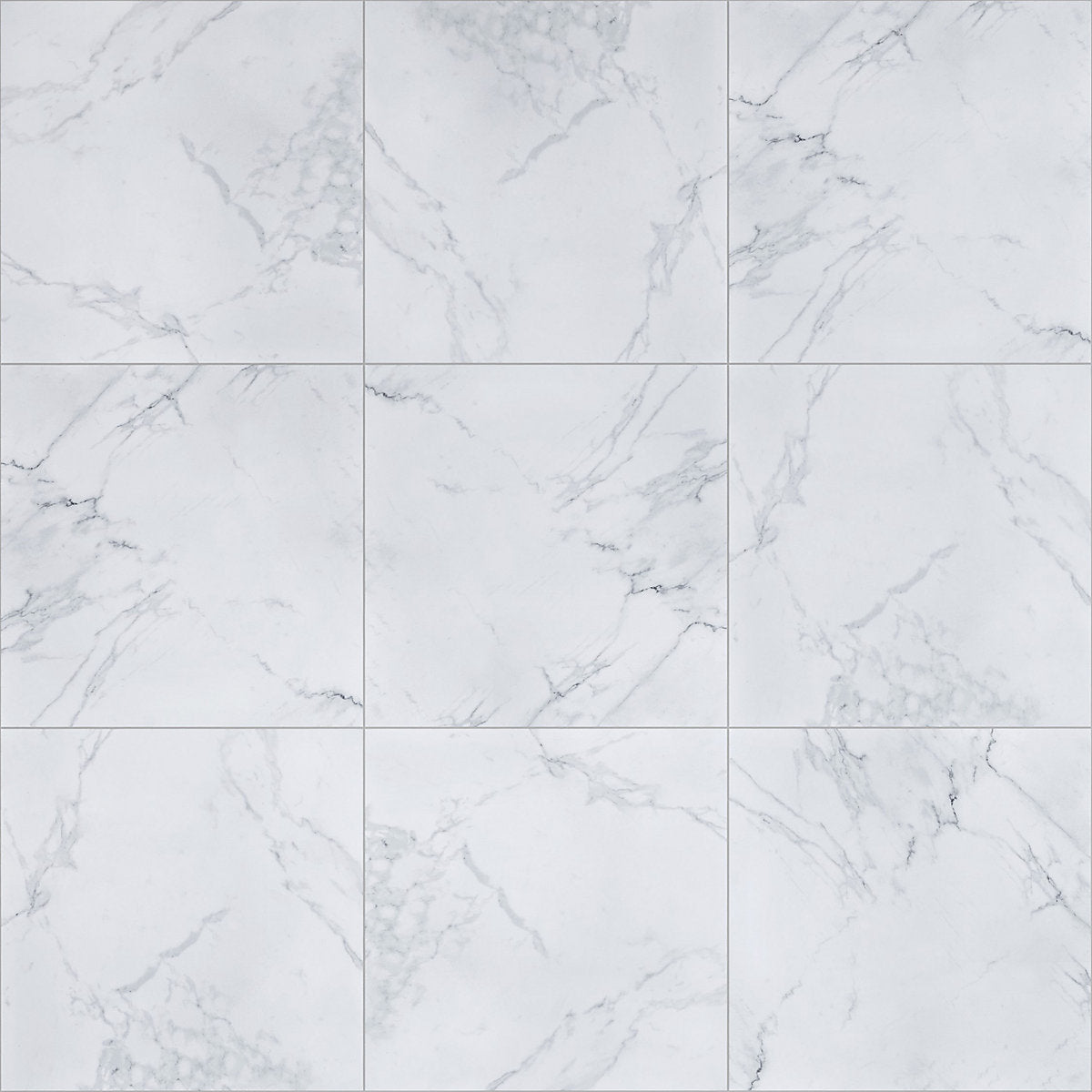 Elegance Marble White & grey Matt Marble effect Porcelain Indoor Wall & floor Tile, Pack of 3, (L)600mm (W)600mm