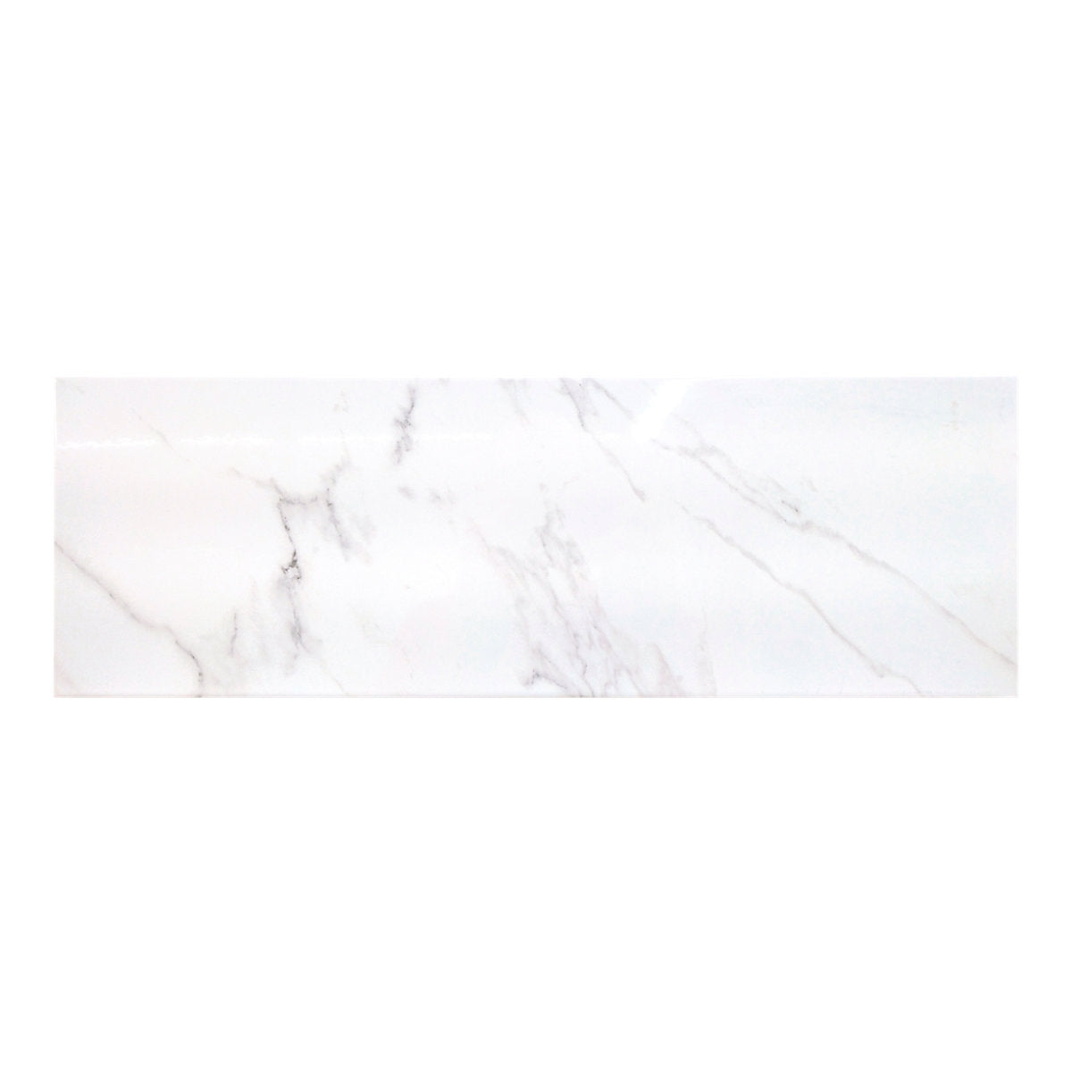 Elegance White Gloss Marble effect Ceramic Indoor Wall Tile Sample