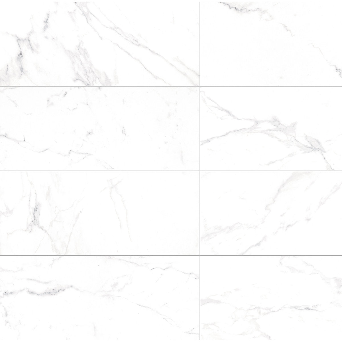 Elegance White Gloss Marble effect Ceramic Indoor Wall Tile Sample