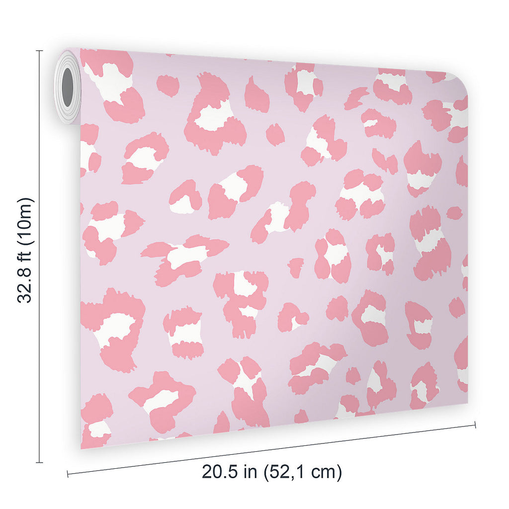 Envy Big Cat Candyfloss Animal Print Smooth Wallpaper Sample