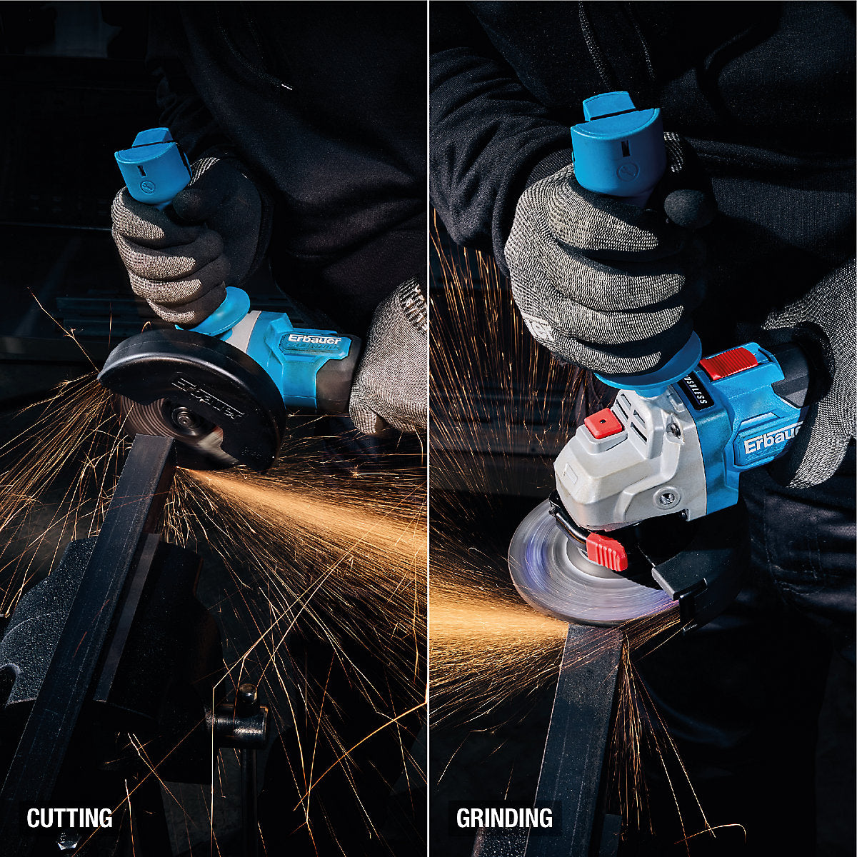 Erbauer 18V EXT Keep Cool 115mm Brushless V2 Cordless Angle grinder (Bare Tool) - ERI1082GRD