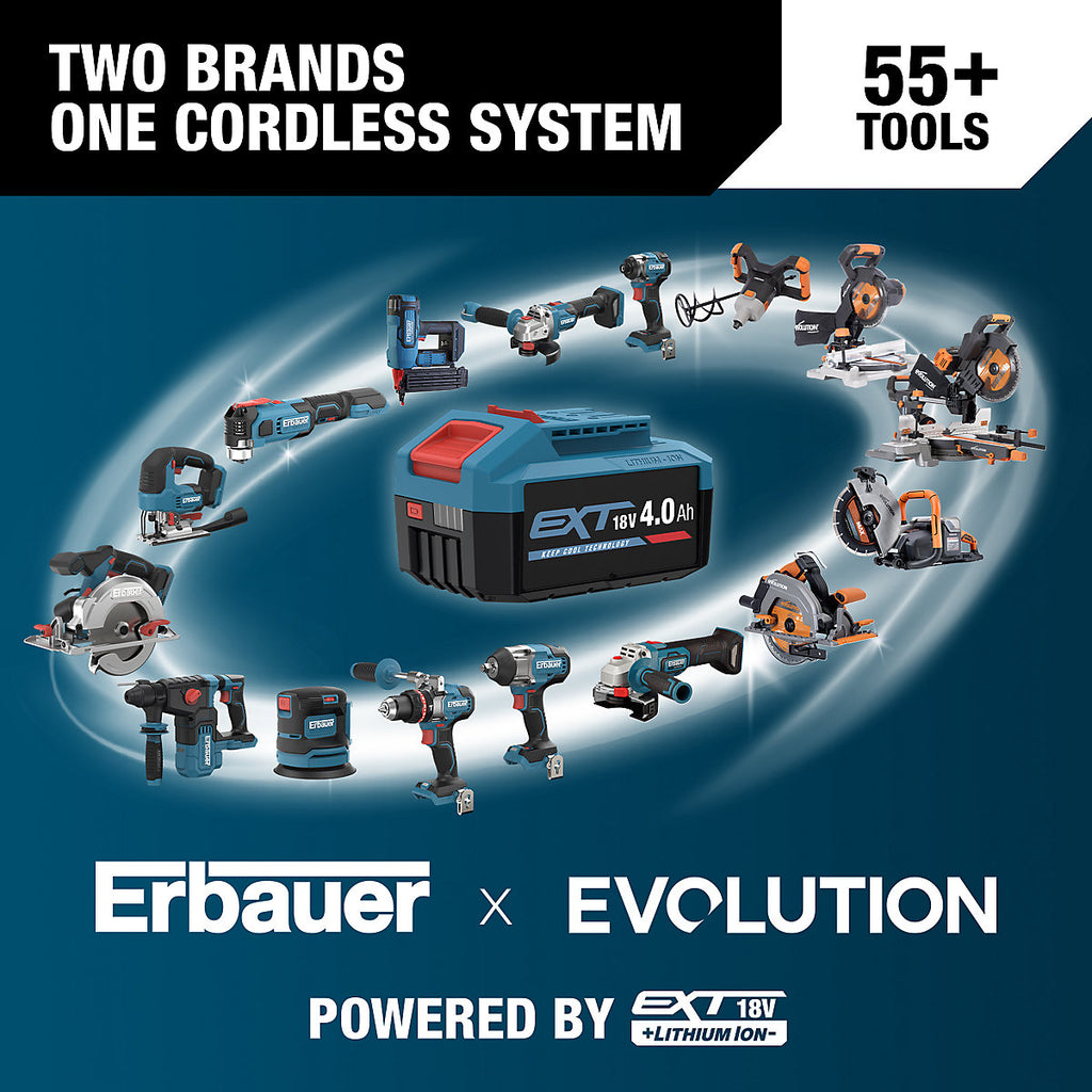 Erbauer 18V EXT Keep Cool Brushless V2 Cordless Multi tool (Bare Tool) - ERI1080MLT