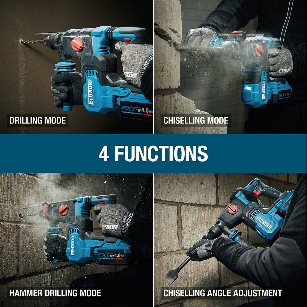 Erbauer 18V EXT Keep Cool Brushless V2 Cordless SDS+ drill (Bare Tool) - ERI1078SDS