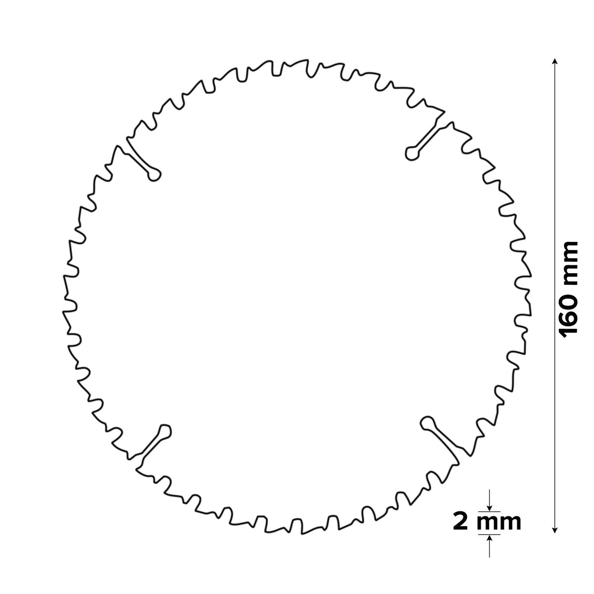 Erbauer 40T Circular saw blade (Dia)160mm