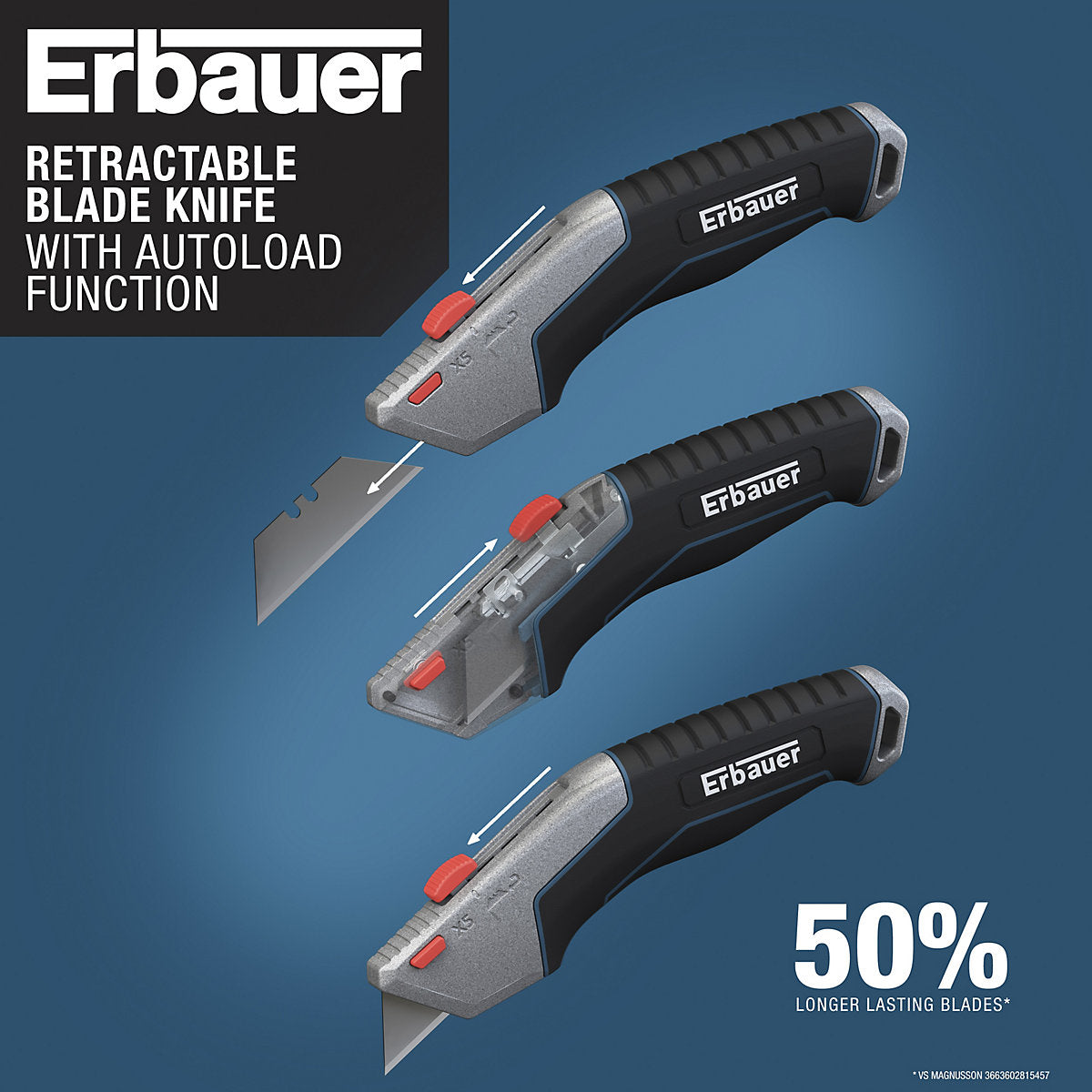 Erbauer Black Retractable knife